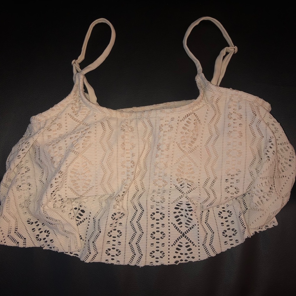 Beige bathing suit top